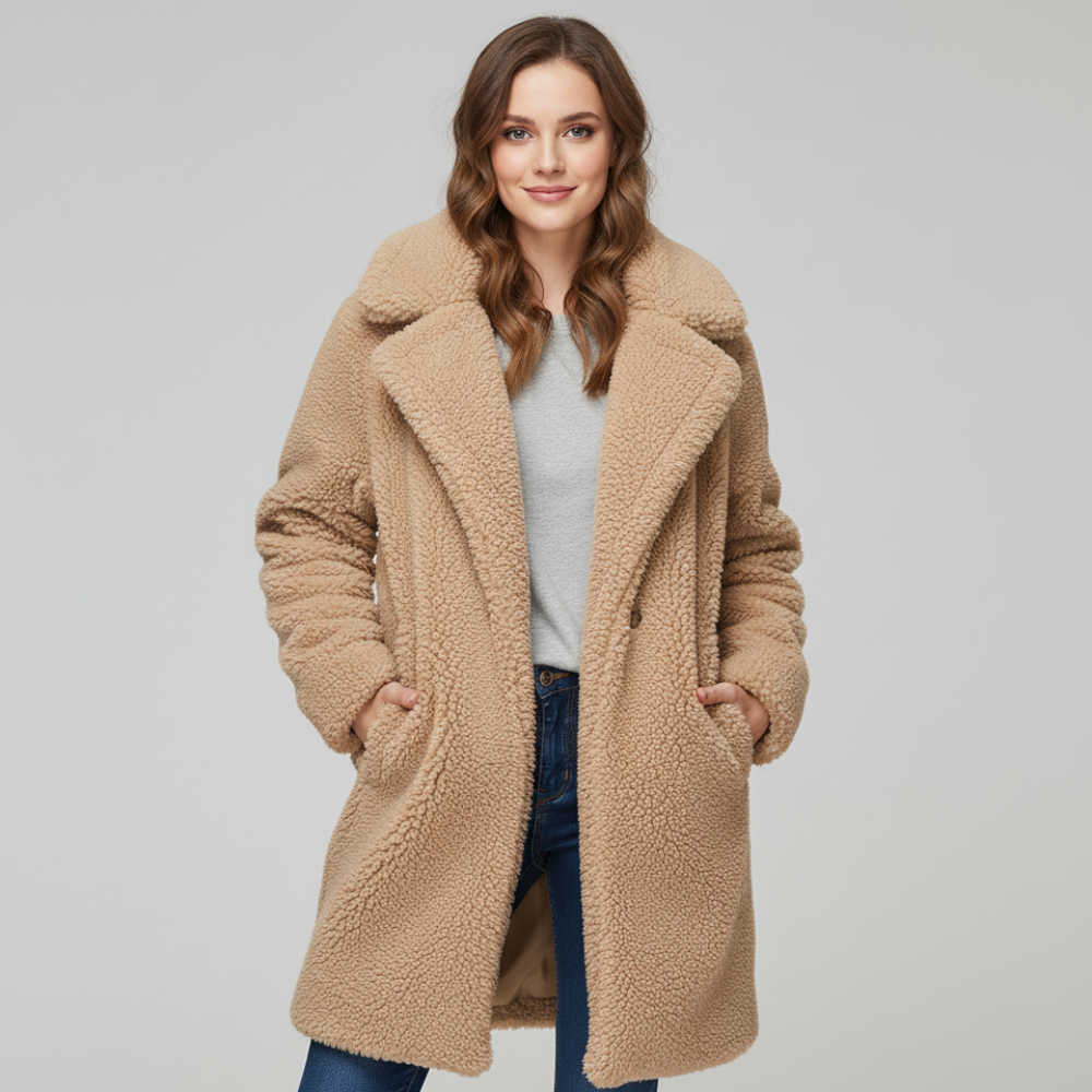 Women's Long Oversized Coat - Faux Fur - Teddy Jacket Winter