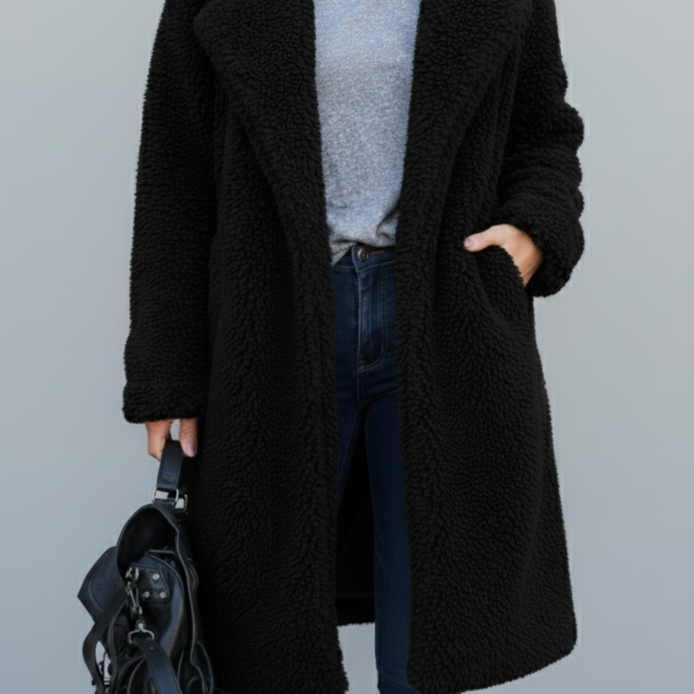 Women's Long Oversized Coat - Faux Fur - Teddy Jacket Winter