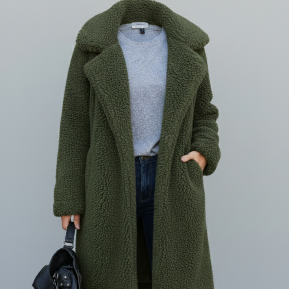 Women's Long Oversized Coat - Faux Fur - Teddy Jacket Winter