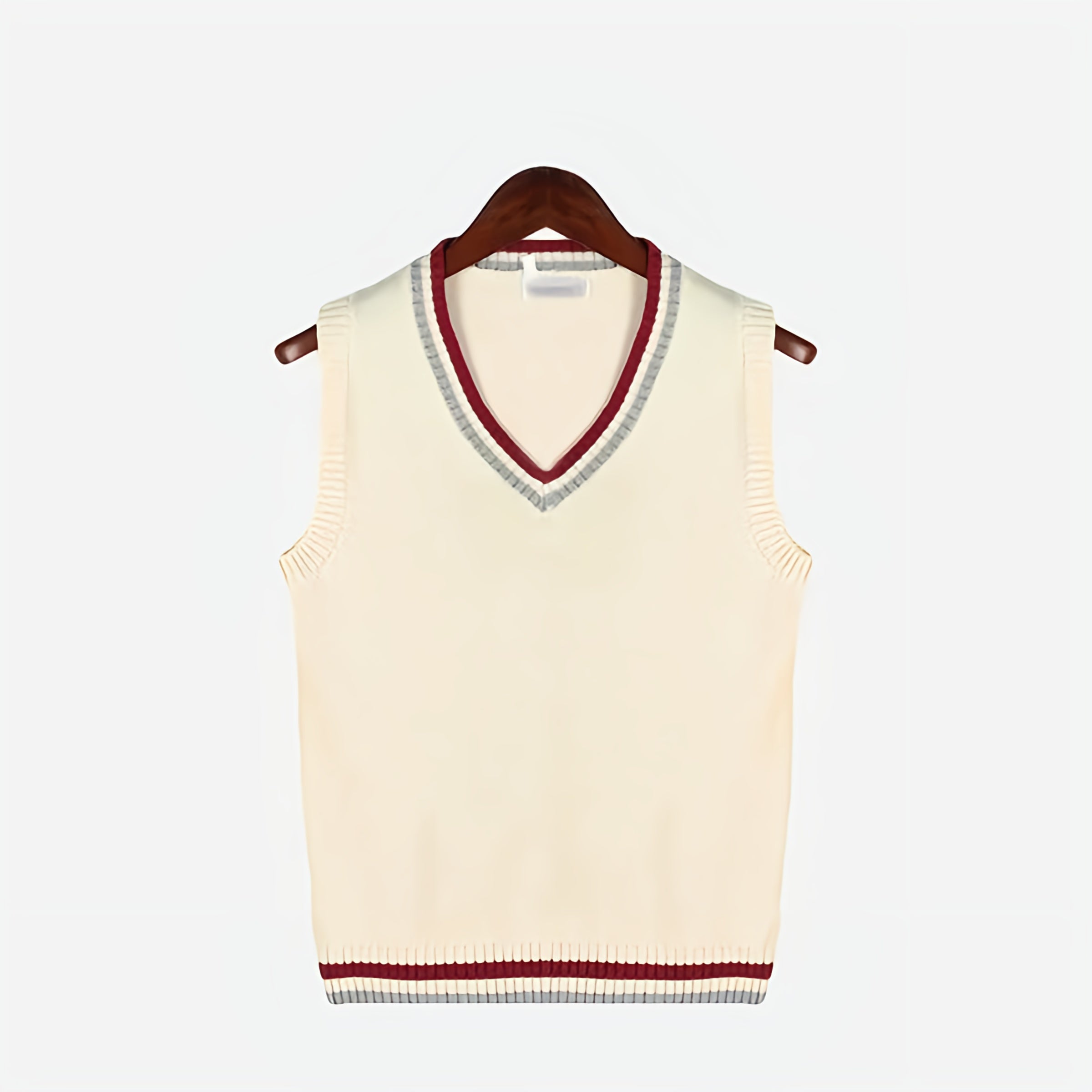 Unisex Knit Sweater Vest | Cable Preppy Waistcoat