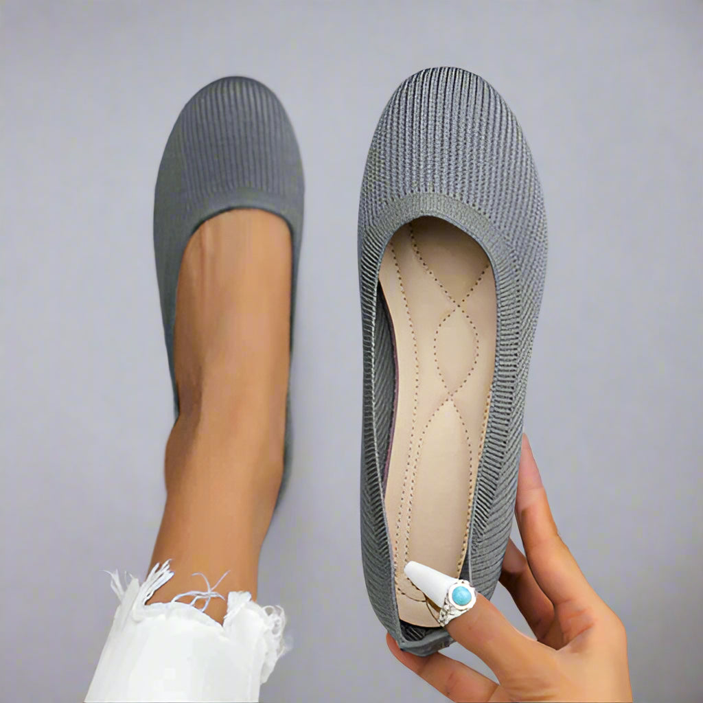 Women’s Breathable Knitted Casual Flats | Lightweight, Slip-On