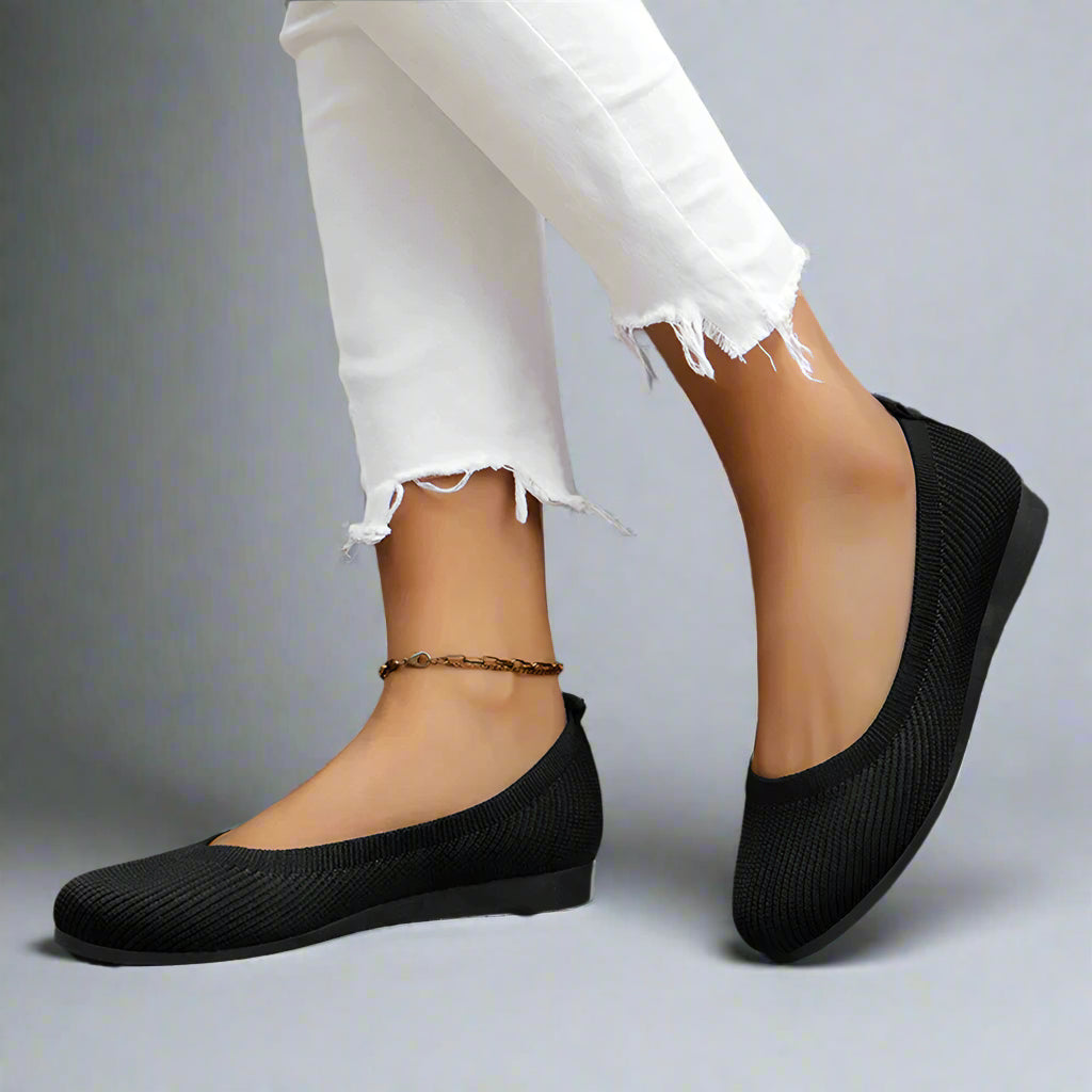 Women’s Breathable Knitted Casual Flats | Lightweight, Slip-On