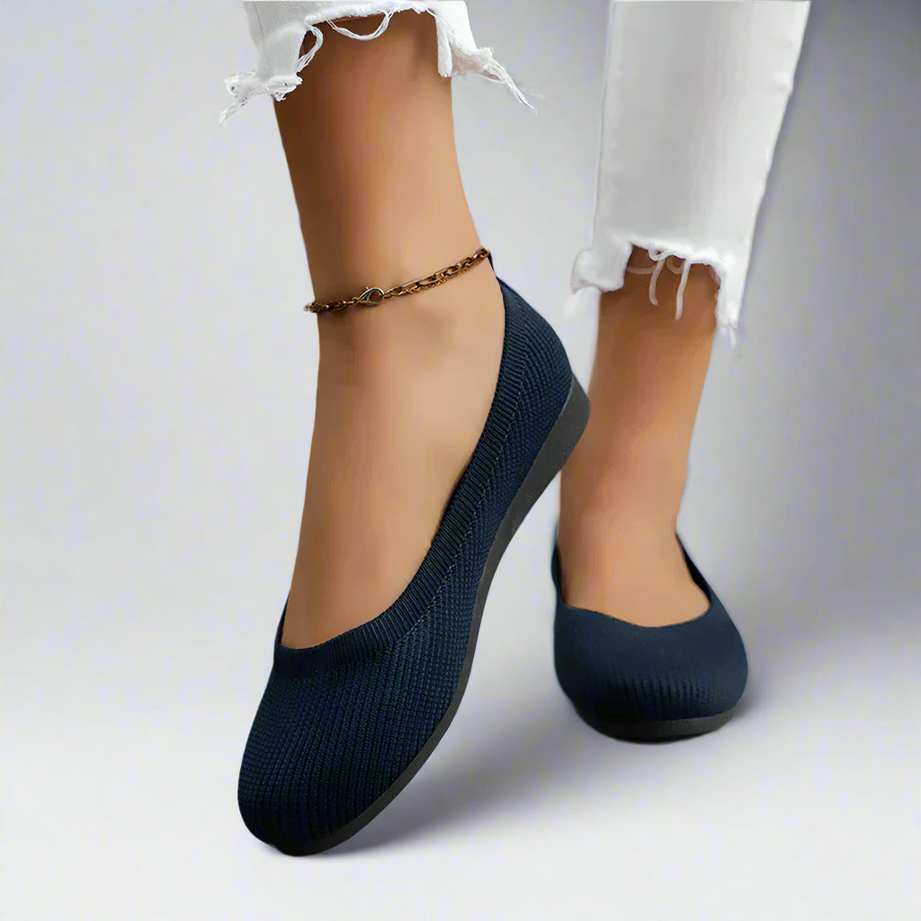 Women’s Breathable Knitted Casual Flats | Lightweight, Slip-On