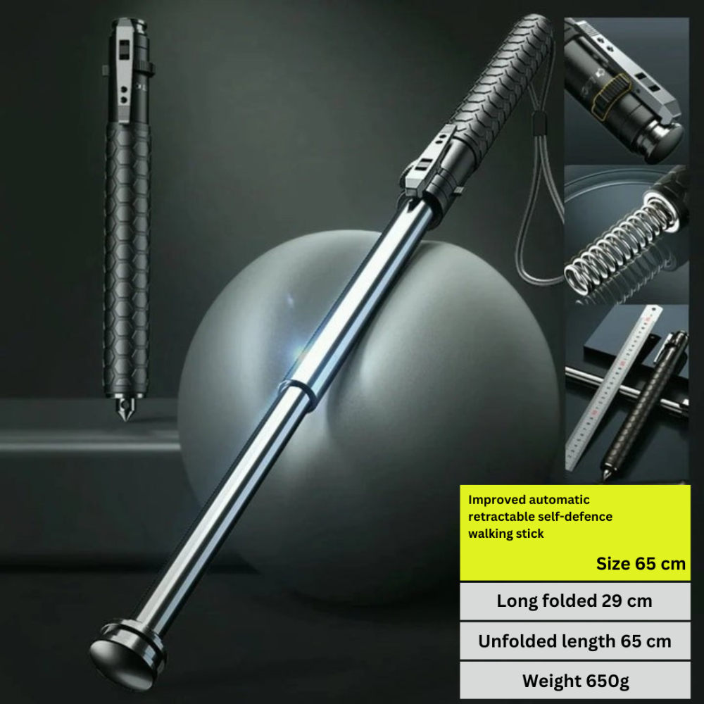 Walking Stick Alloy Pop-Up Grip Hiking Mobility Support