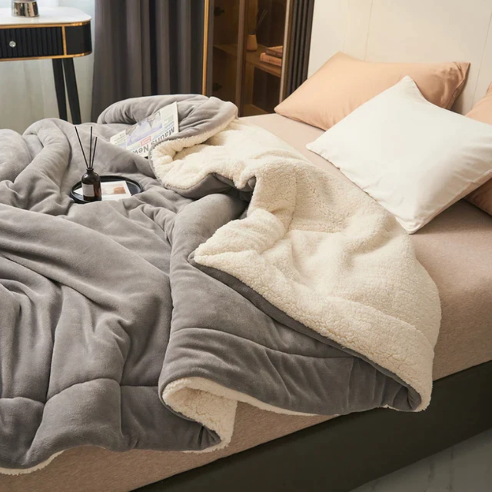 Warm Fleece Blanket Soft Plush Cozy Throw for Bedding 0