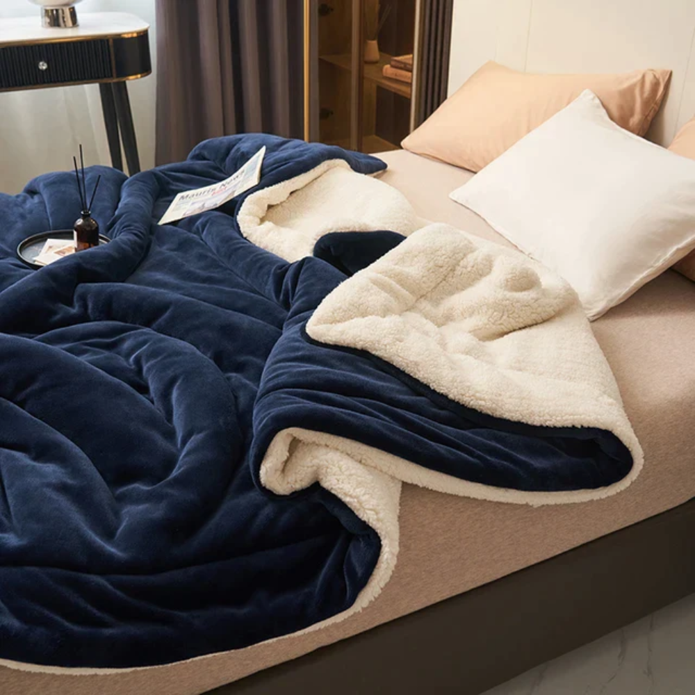 Warm Fleece Blanket Soft Plush Cozy Throw for Bedding 2
