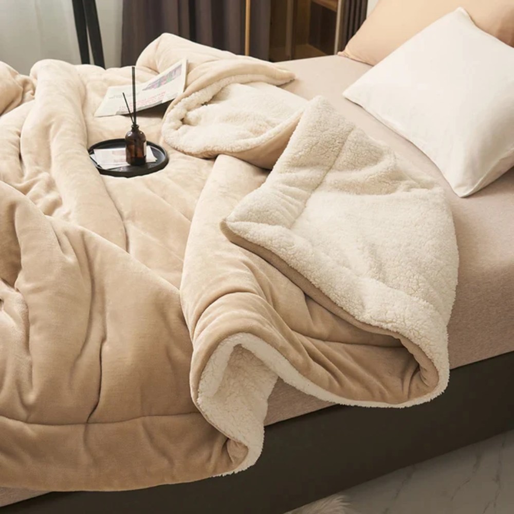 Warm Fleece Blanket Soft Plush Cozy Throw for Bedding 3