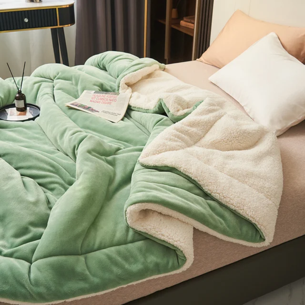 Warm Fleece Blanket Soft Plush Cozy Throw for Bedding 4