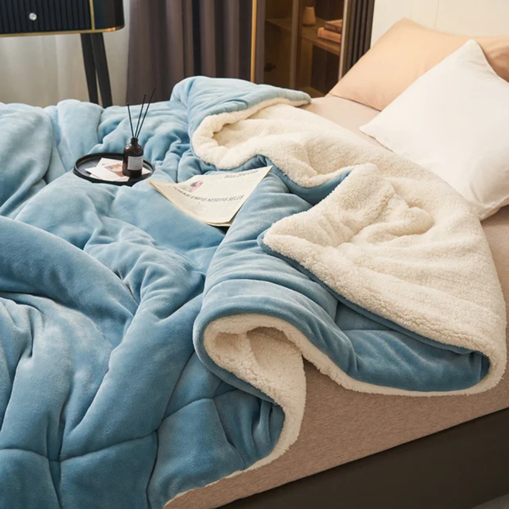 Warm Fleece Blanket Soft Plush Cozy Throw for Bedding 5