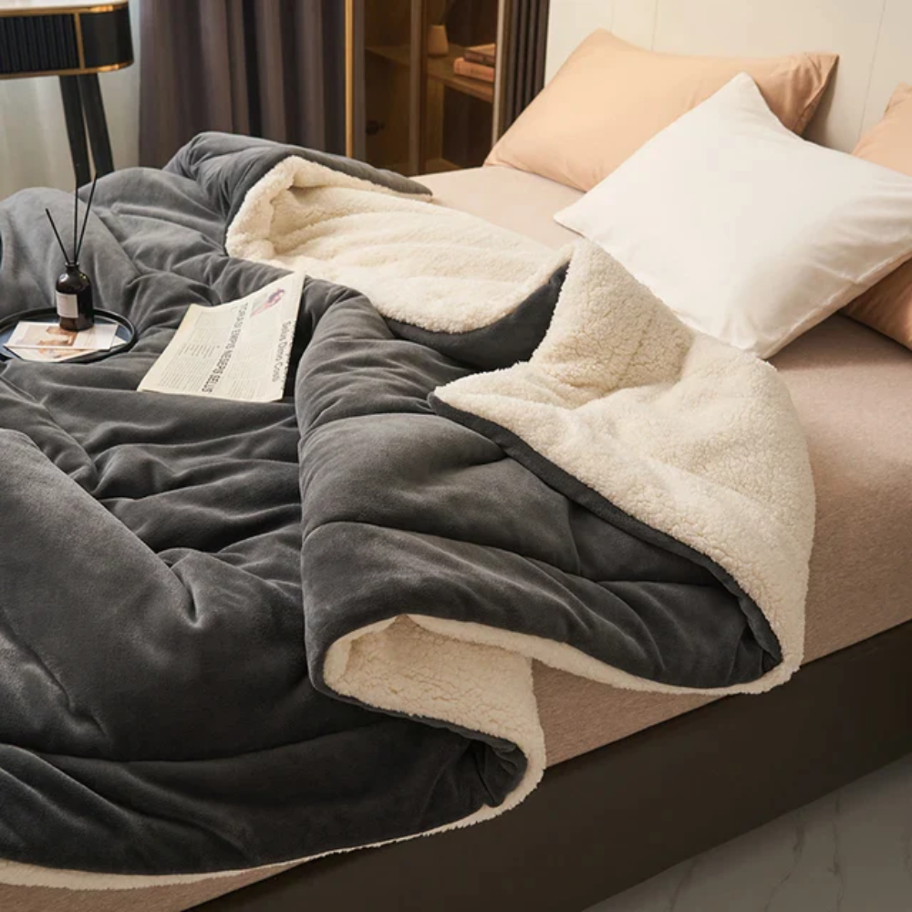 Warm Fleece Blanket Soft Plush Cozy Throw for Bedding 6