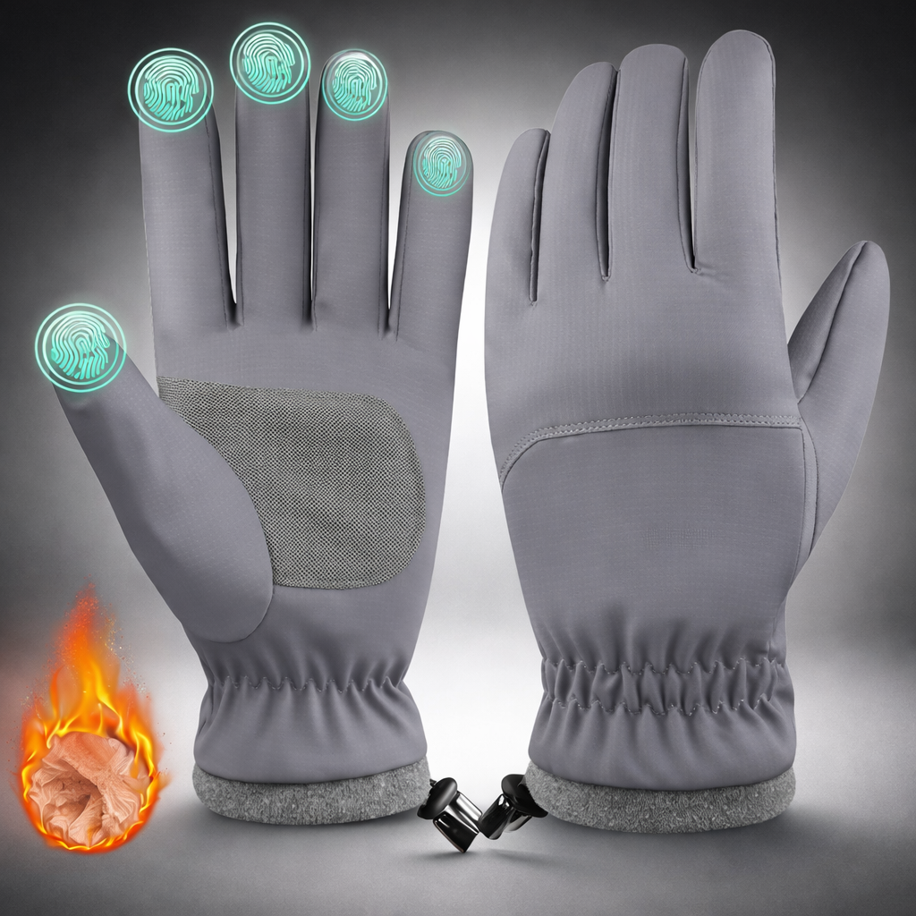 Winter Gloves Touchscreen Waterproof Fleece Lined Cold Weather