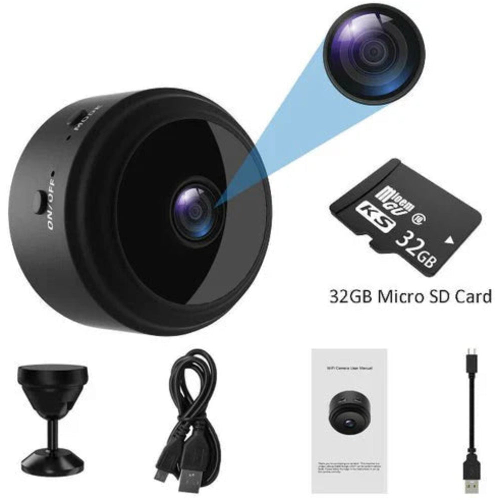 Wireless Mini Security Camera Night Vision Motion Alerts