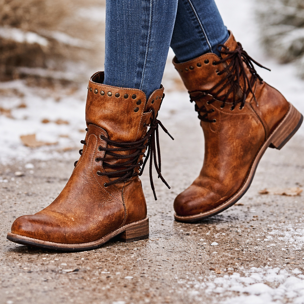 Women Knee High Cowgirl Boots Vintage Western Style