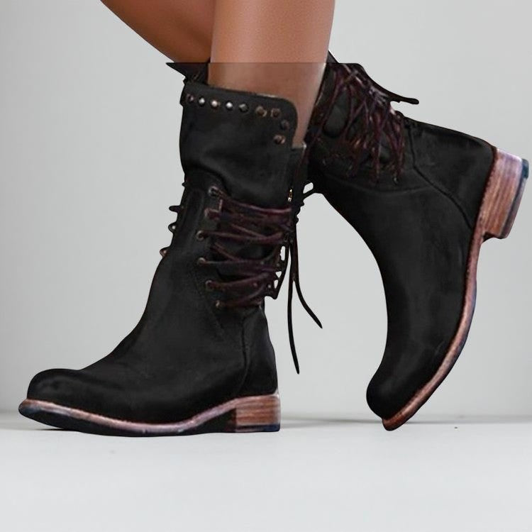 Women Knee High Cowgirl Boots Vintage Western Style