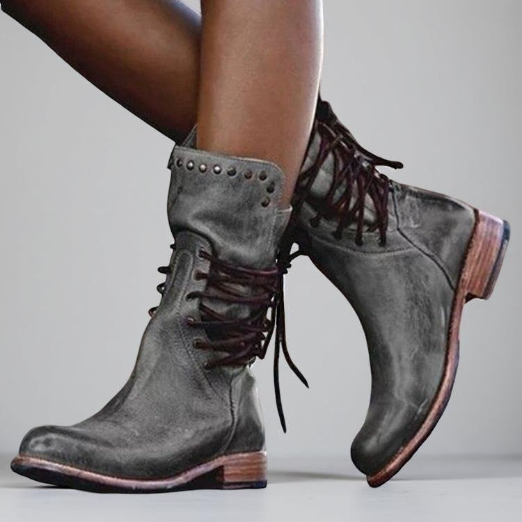 Women Knee High Cowgirl Boots Vintage Western Style