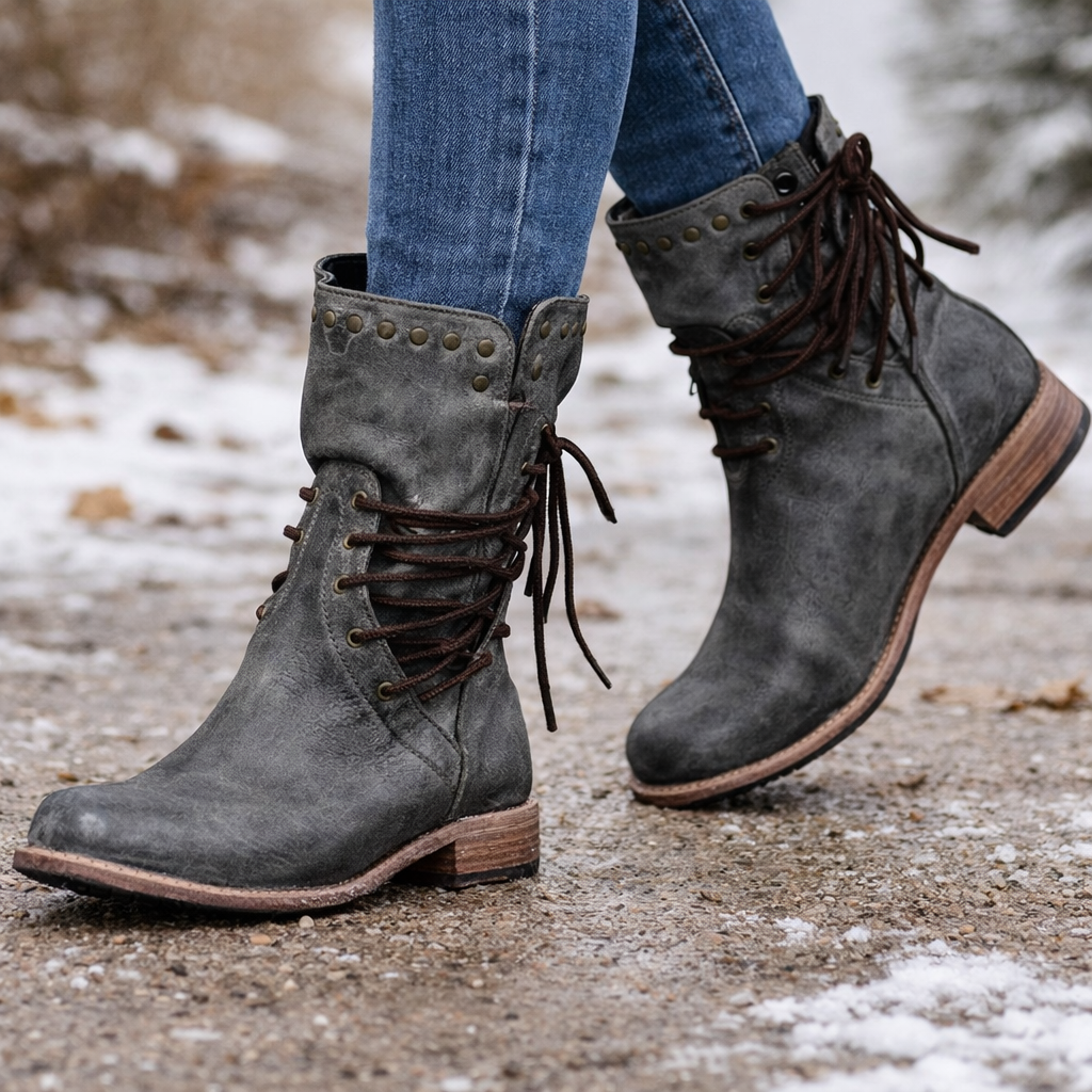 Women Knee High Cowgirl Boots Vintage Western Style