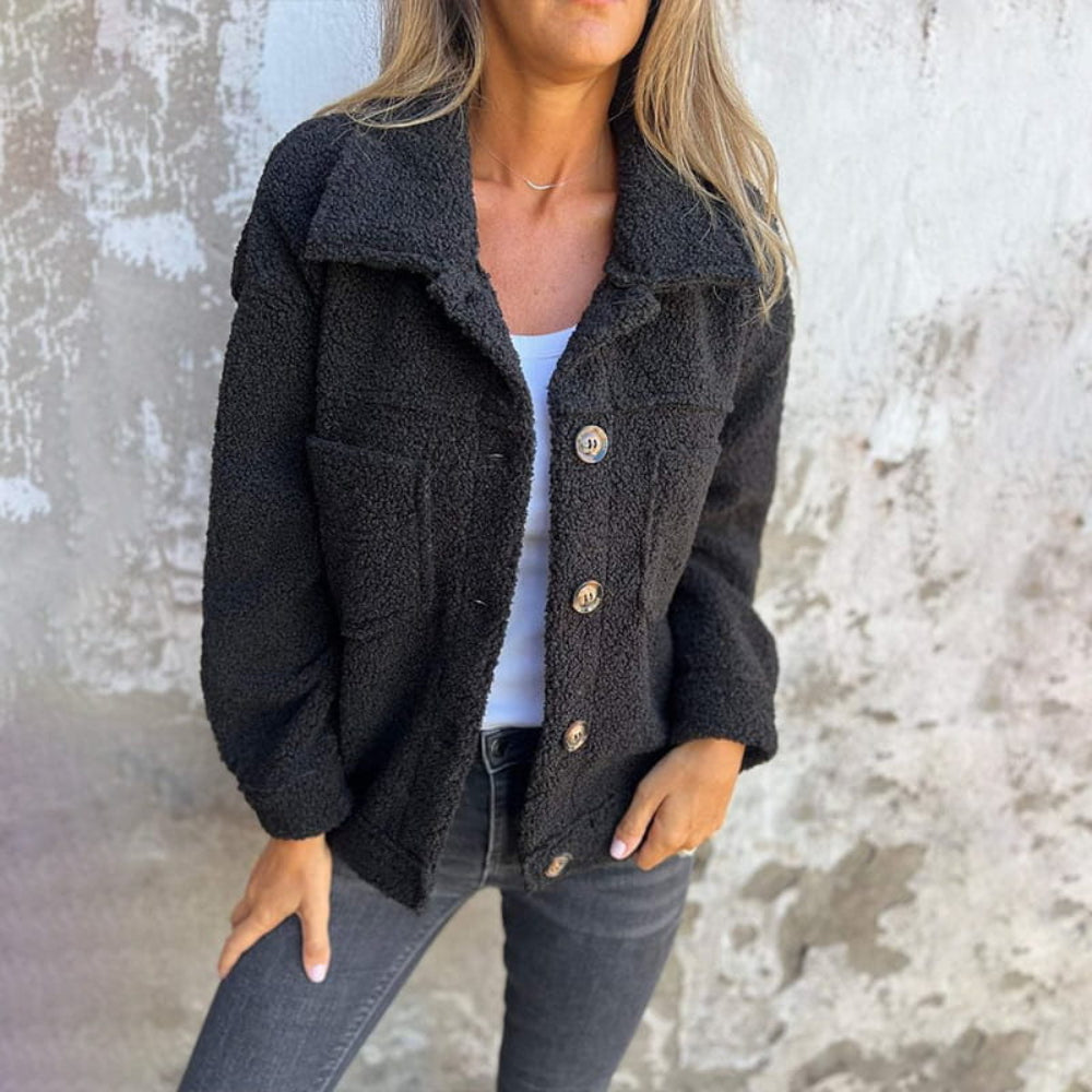 Women Oversized Sherpa Jacket - Long Casual Coat