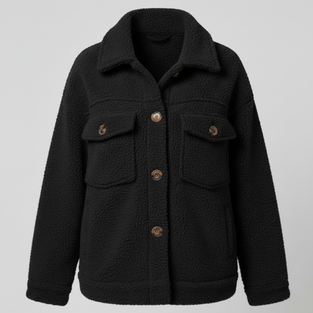 Women Oversized Sherpa Jacket - Long Casual Coat
