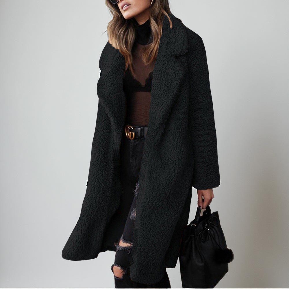 Women's Long Oversized Coat - Faux Fur - Teddy Jacket Winter