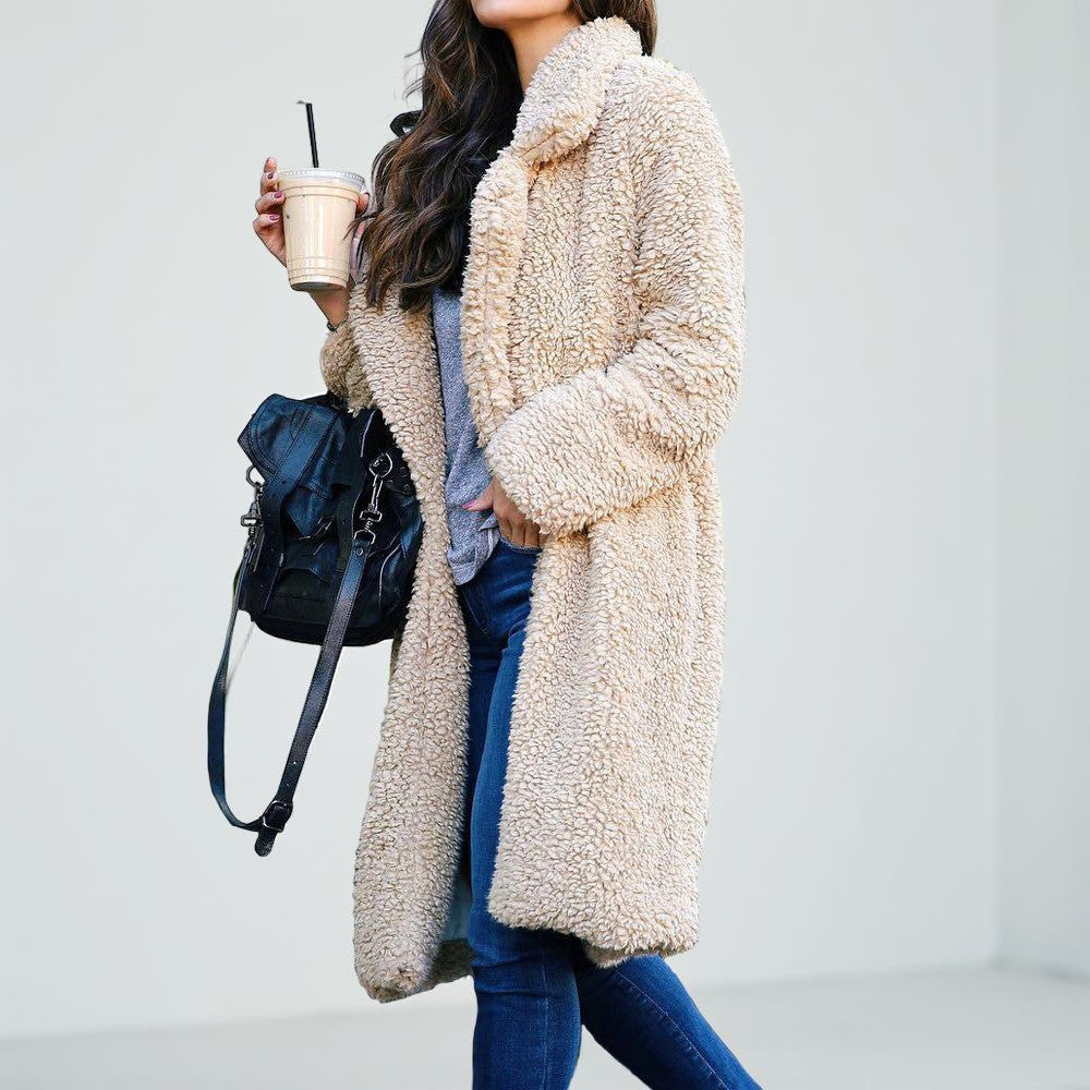 Women's Long Oversized Coat - Faux Fur - Teddy Jacket Winter