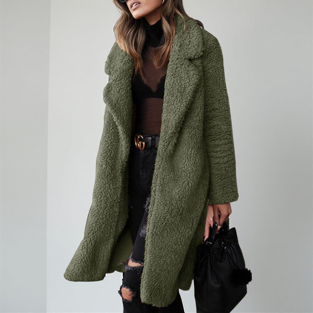 Women's Long Oversized Coat - Faux Fur - Teddy Jacket Winter