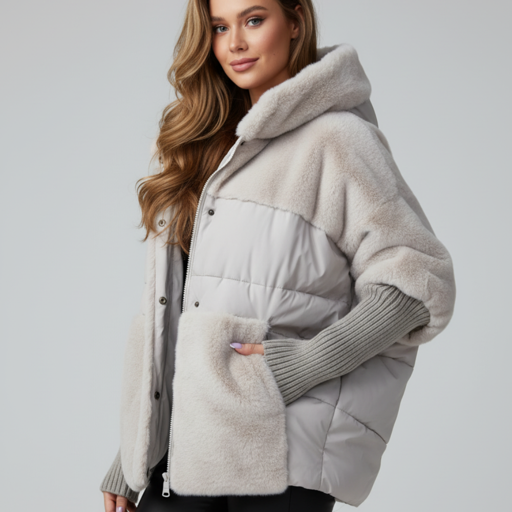 Women's Oversized Puffer Jacket - Long Winter Coat Hooded