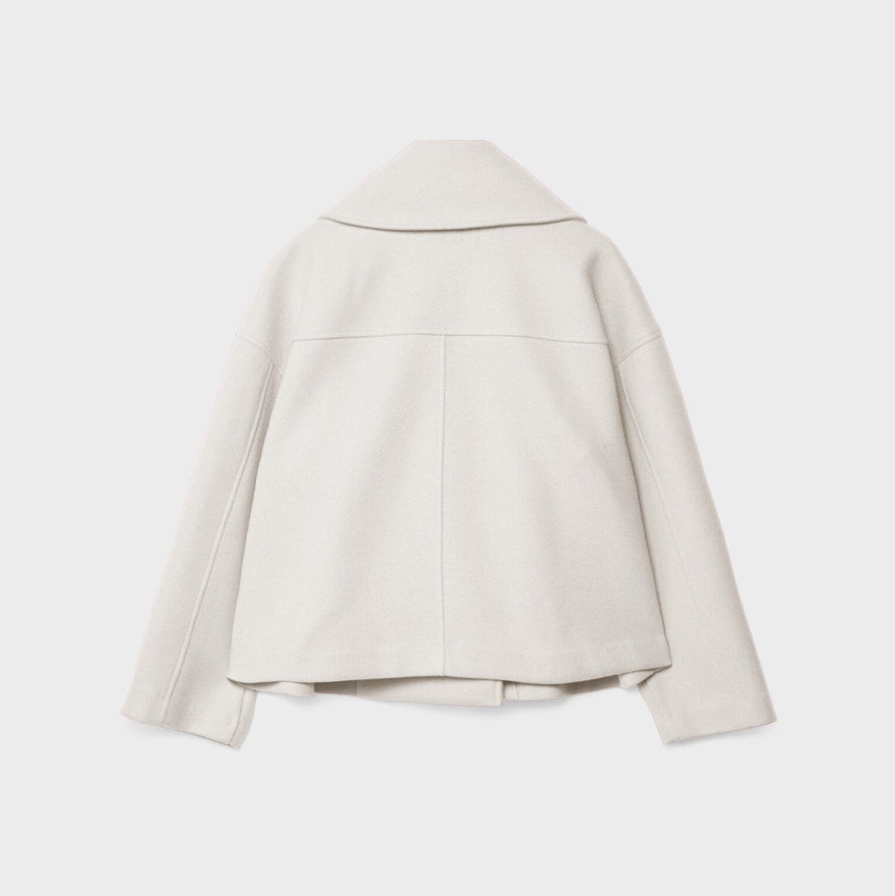 Women's Oversized Wool Coat - Short Double