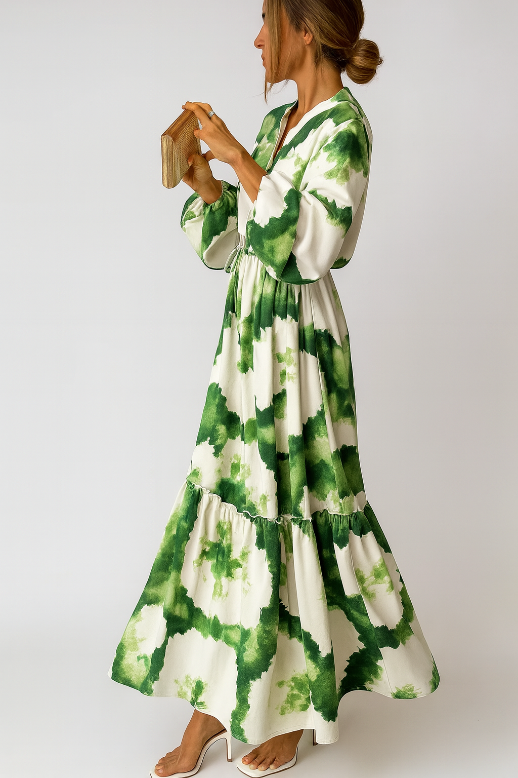 Women's Tropical Long Sleeve Shirt Maxi Dress | Resort, Flowy Maxi