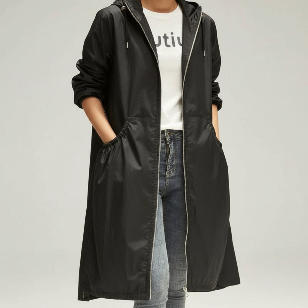 Women's Jacket Knee-Length Waterproof Casual Coat 3