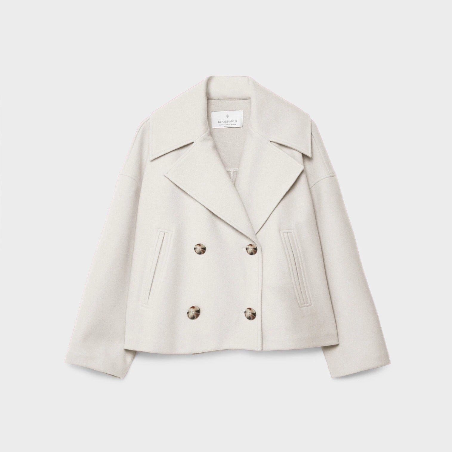 Women's Jacket Short Double Breasted Stylish Outerwear Tailored Fit 5