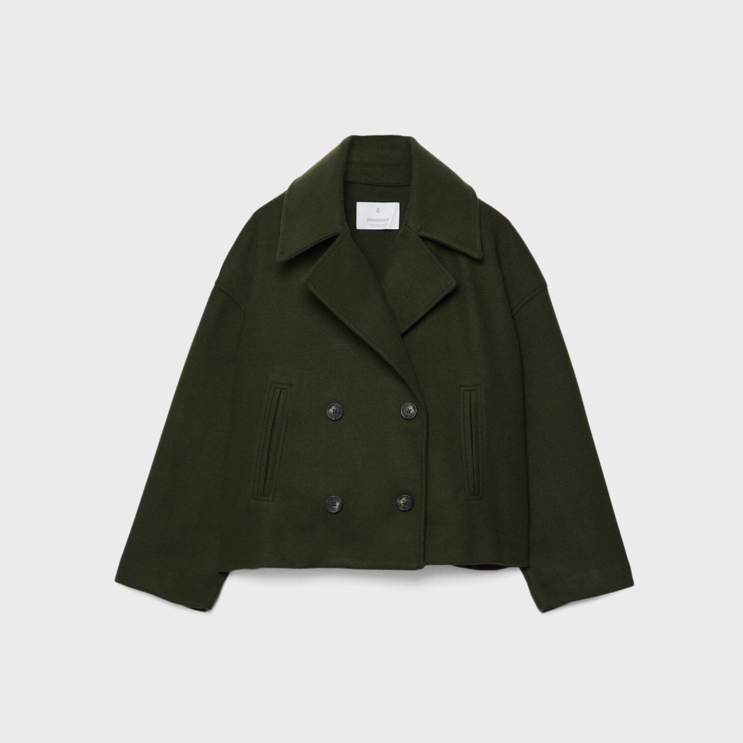 Women's Jacket Short Double Breasted Stylish Outerwear Tailored Fit 7