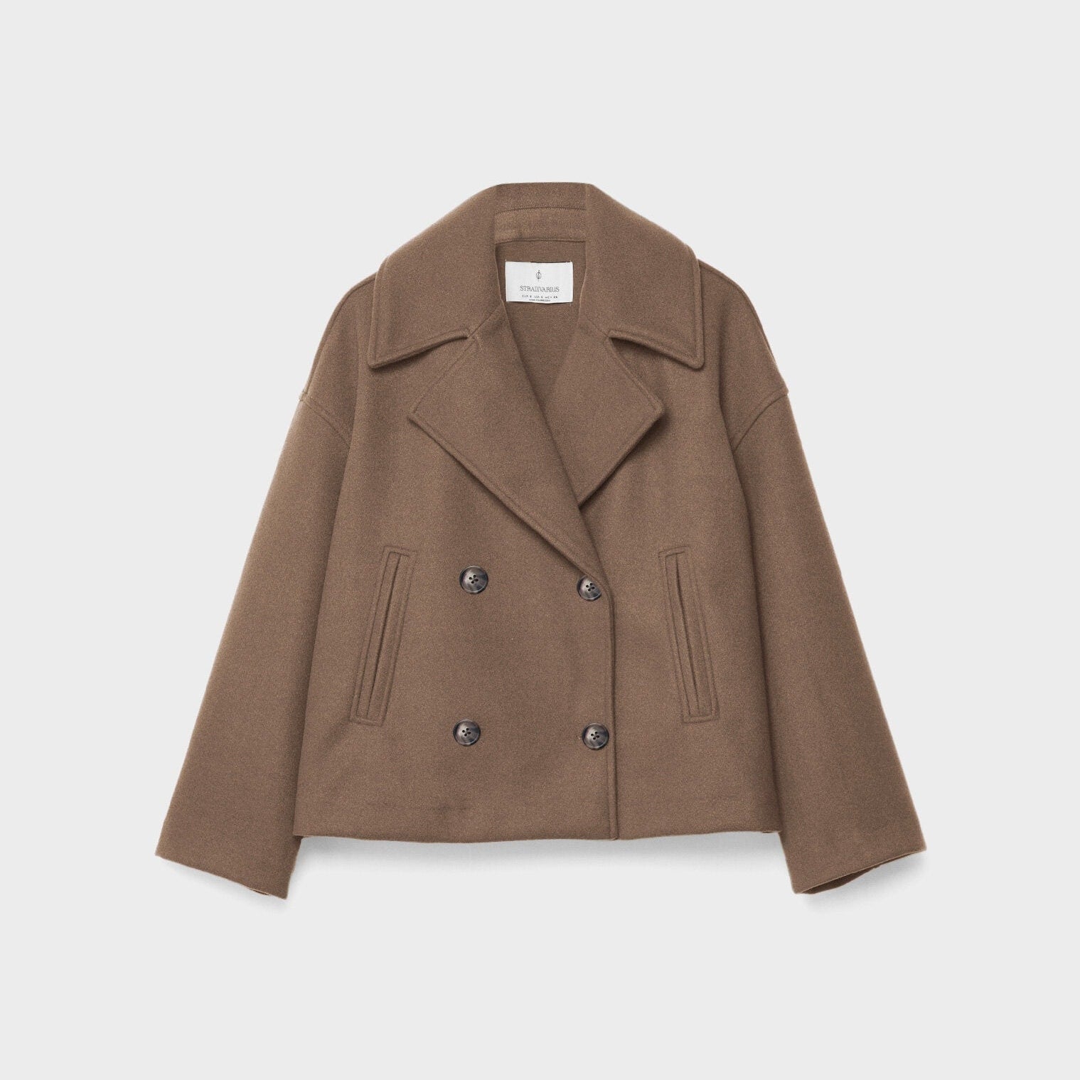 Women's Jacket Short Double Breasted Stylish Outerwear Tailored Fit 8