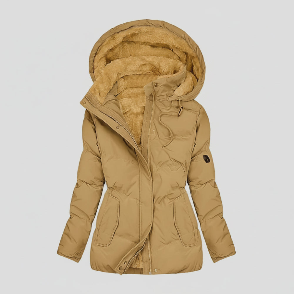 Women's Puffer Parka Coat - Winter Jacket Hooded