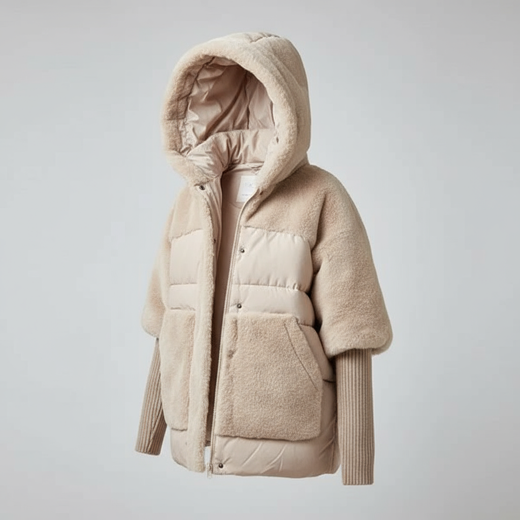 Women's Winter Coats Hooded Multicolored Bomber Jacket 3