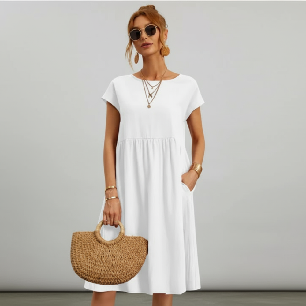 Christmas dress-Women's Casual Summer Dress – Short Midi