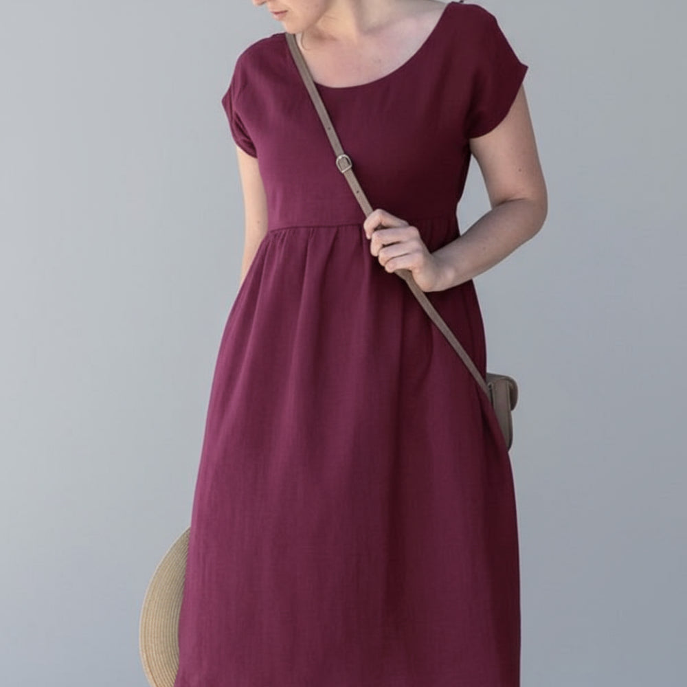 Christmas dress-Women's Casual Summer Dress – Short Midi
