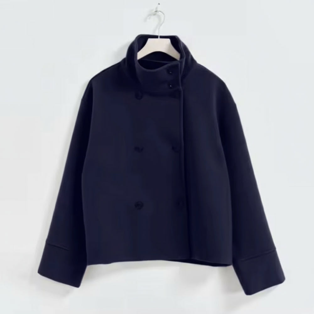 Women's Oversized Short Coat - Lightweight Overcoat Jacket