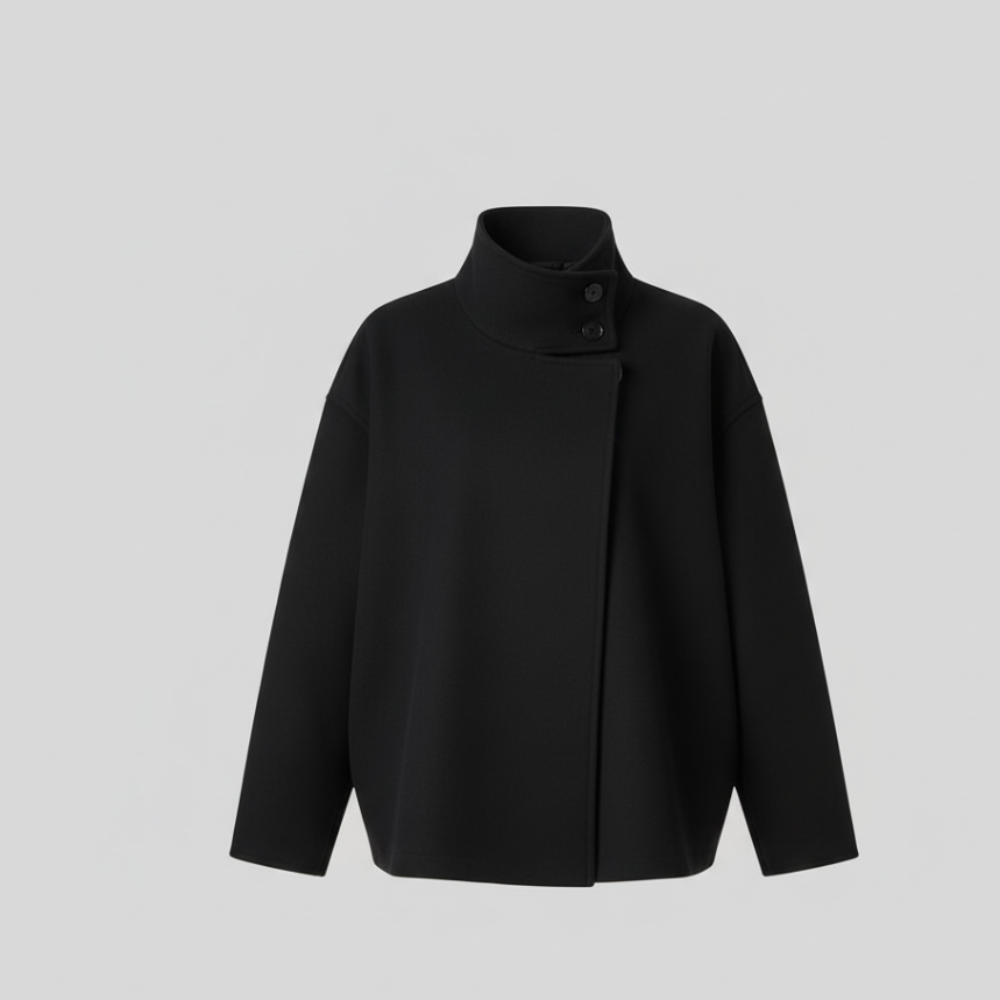 Women's Oversized Short Coat - Lightweight Overcoat Jacket