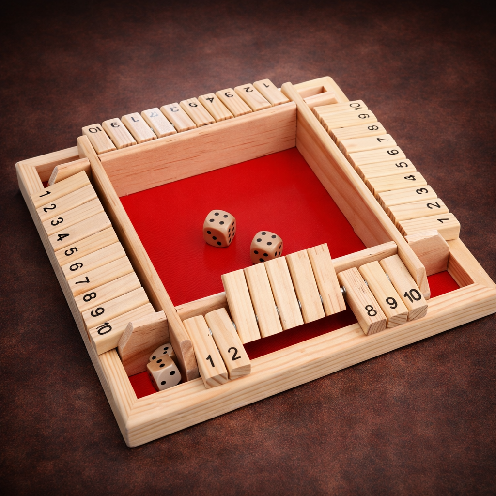 Wooden Board Game Math Dice Family Learning Game