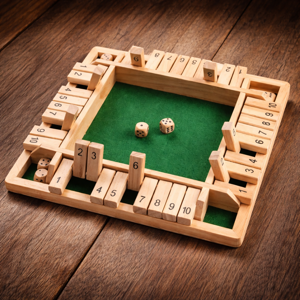 Wooden Board Game Math Dice Family Learning Game