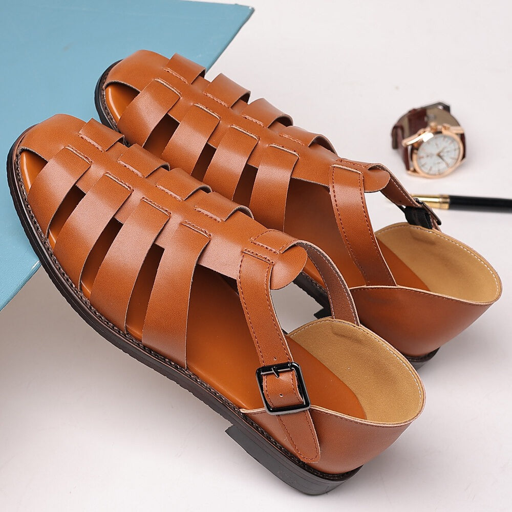 Men’s Leather Sandals | Breathable Loafers, Orthopedic Comfort