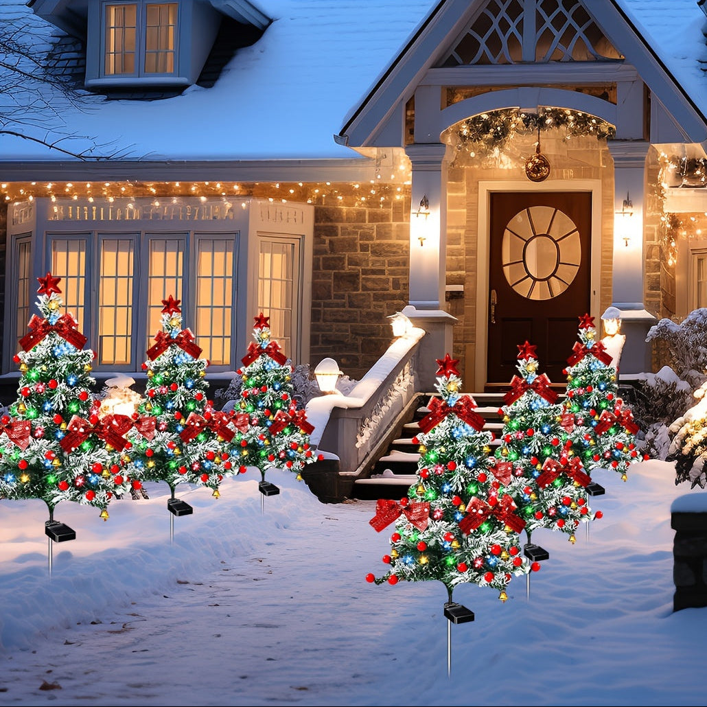 Outdoor Christmas Tree Lighting Solar LED Garden Festive Decoration