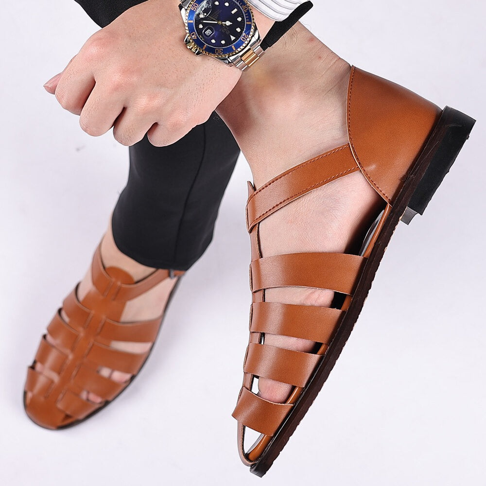 Men’s Leather Sandals | Breathable Loafers, Orthopedic Comfort