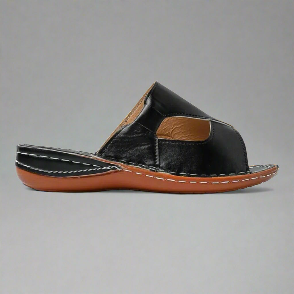 Women’s Comfortable Slip On Sandals | Open Toe Cushioned Sole