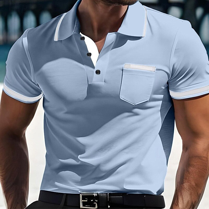 Men’s Slim Fit Polo Shirt | Short Sleeve Casual Top