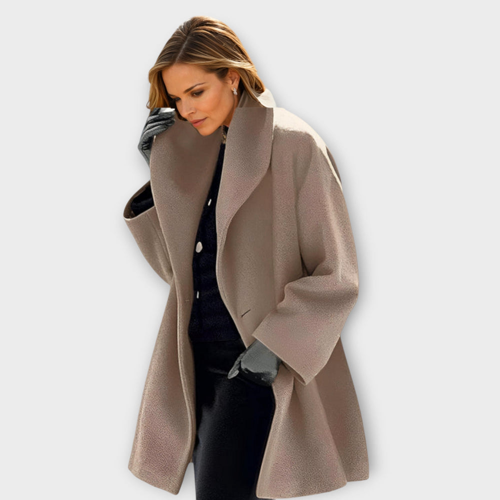 Women Oversized Wool Coat - Long Winter Overcoat