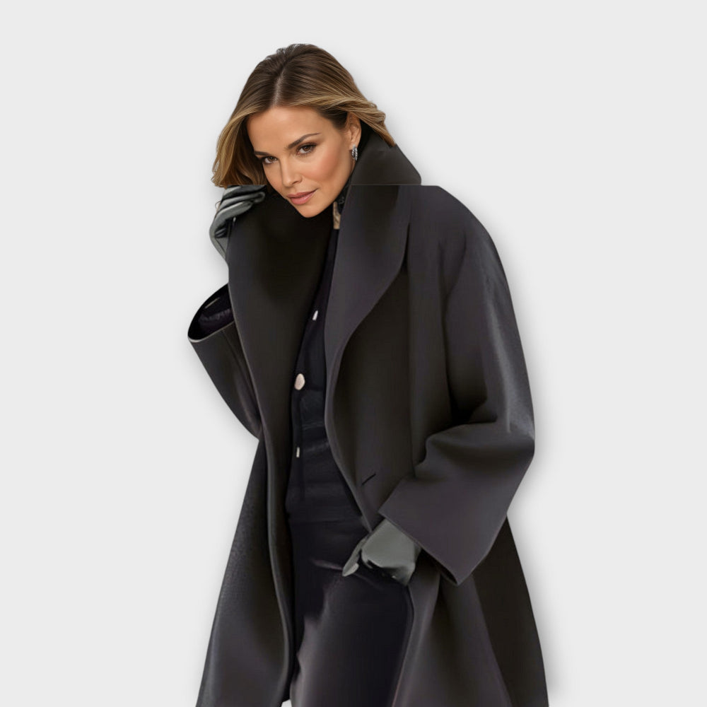 Women Oversized Wool Coat - Long Winter Overcoat