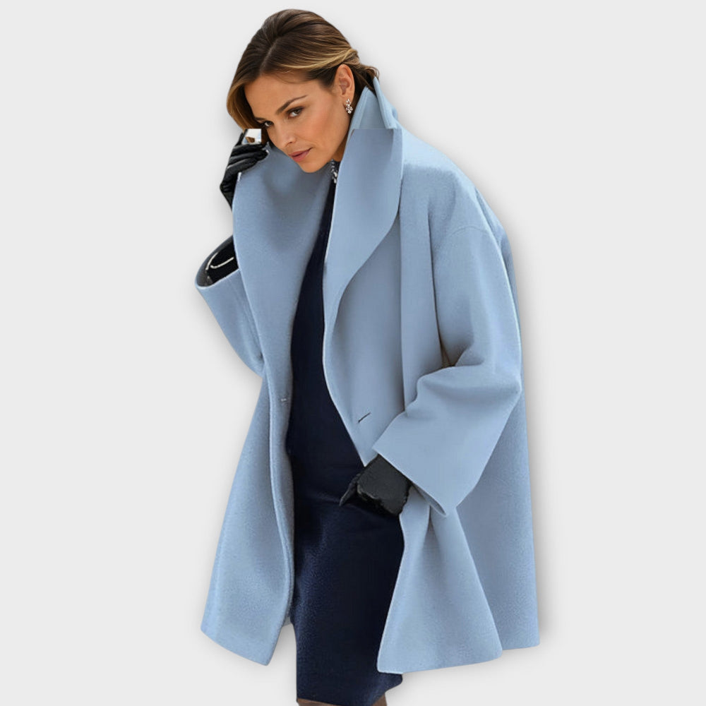 Women Oversized Wool Coat - Long Winter Overcoat