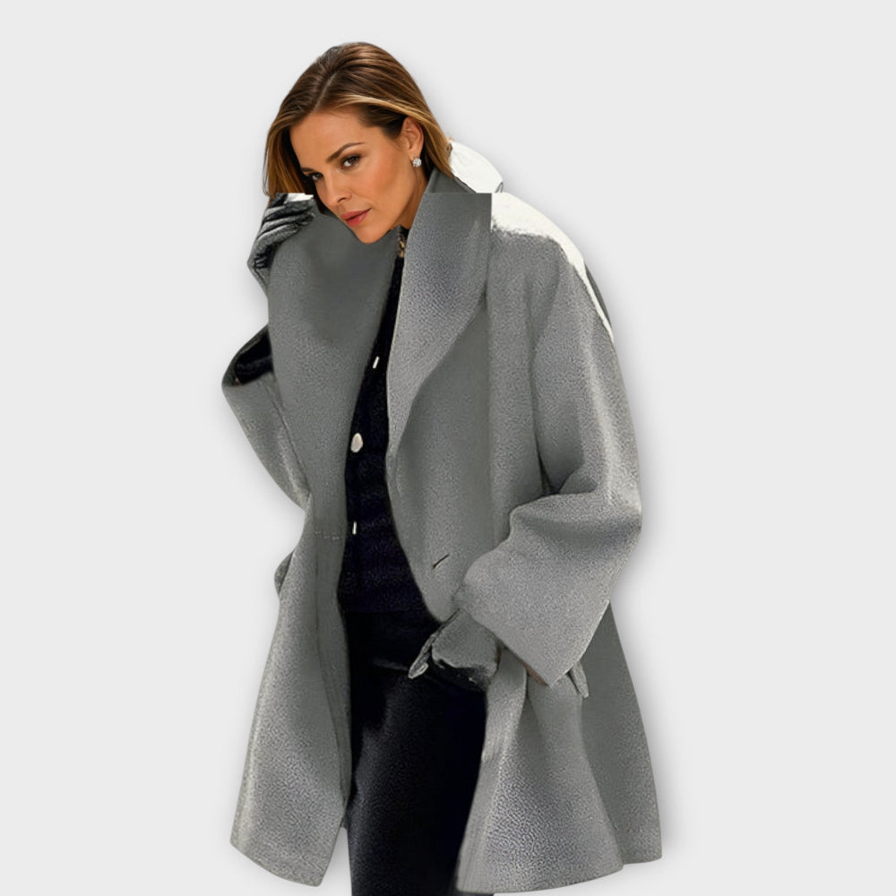 Women Oversized Wool Coat - Long Winter Overcoat