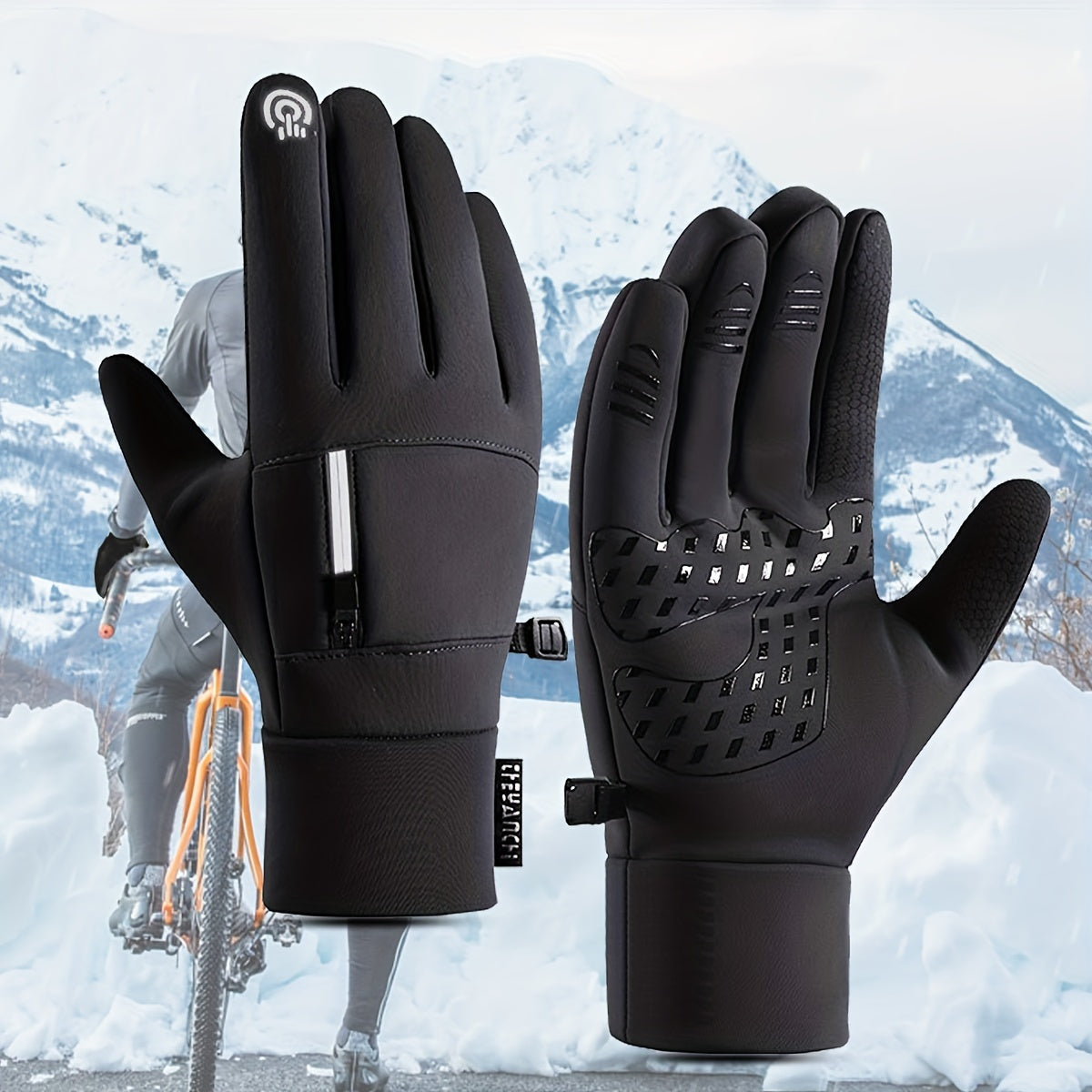 Winter Gloves Touchscreen Cycling Windproof Thermal Full Finger